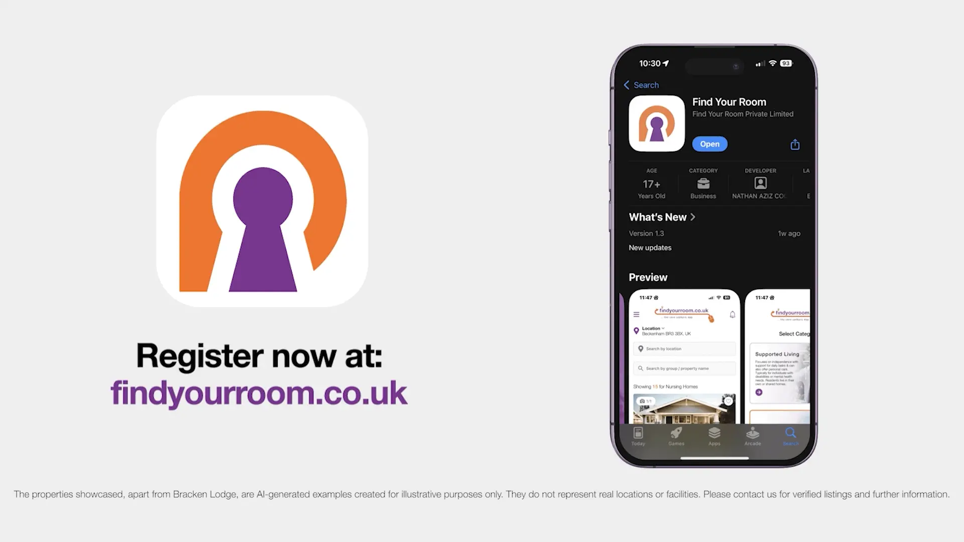 Find Your Room call to action